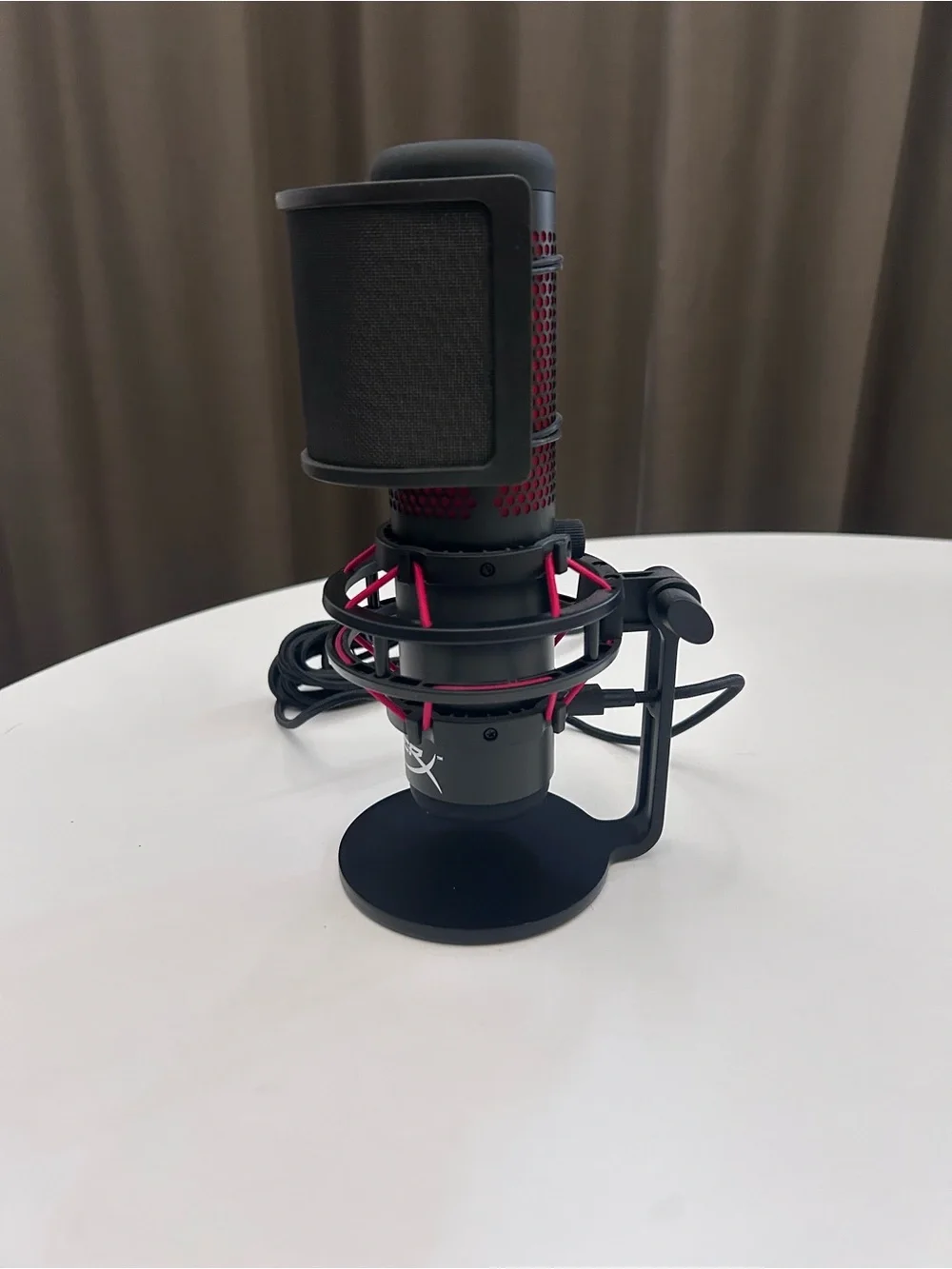 HyperX QuadCast USB Condenser Microphone w/ Pop Filter, Adjustable Gain, Stand